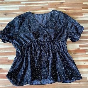 Black and White Blouse